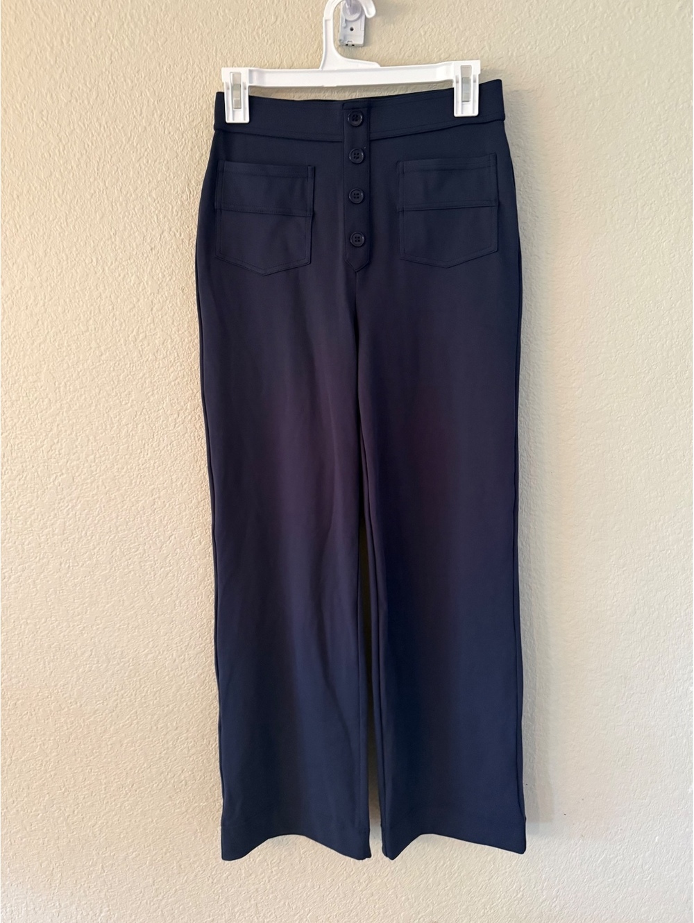 Halara Small Regular Navy DayStretch High Waisted Pockets Straight Leg Pants